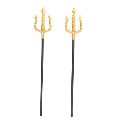 TOVINANNA 2 Stück Teiliges Trident Playthings Kreative Kunststoff Imitation Requisite Robustes Halloween Cosplay Zubehör Vielseitig für Kostümparty Karneval und Fotoshootings Geeignet von TOVINANNA