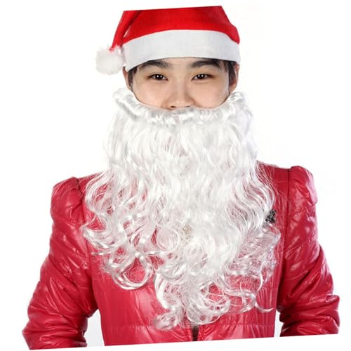 TOVINANNA 2 Stück Teiliges Weiß Realistischer Fake Beard für Weihnachtsfeier Langlebiges Hautfreundliches Material für Kostüm Party und Festival Stimmung TOVINANNA 2 Stück Teiliges Weiß Realistischer Fake Beard für Weihnachtsfeier Langlebiges Hautfreundliches Material für Kostüm Party und Festival Stimmung von TOVINANNA