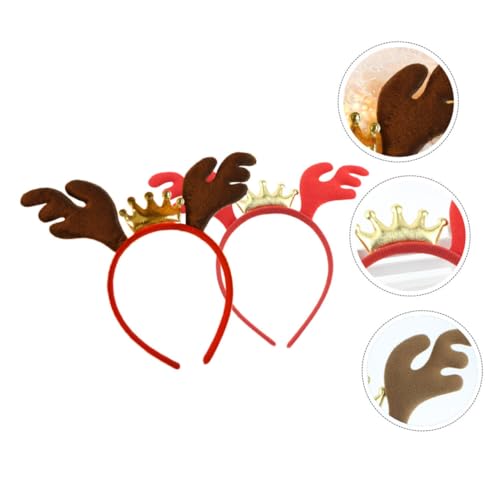 TOVINANNA 2 Stück Weihnachtlicher Hirschgeweih Haarreif Rot Braunes Hautfreundliches Stoffband Klassisches Festliches Kopfschmuck für Mädchen Bequemes Langlebiges Partyaccessoire TOVINANNA 2 Stück Weihnachtlicher Hirschgeweih Haarreif Rot Braunes Hautfreundliches Stoffband Klassisches Festliches Kopfschmuck für Mädchen Bequemes Langlebiges Partyaccessoire von TOVINANNA