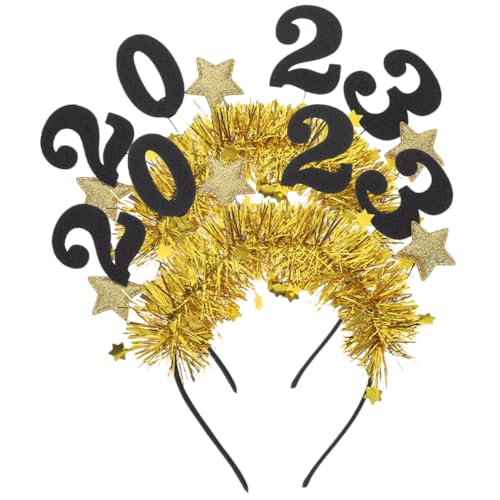 TOVINANNA 2 Stück Year Headband Goldene Stern Stirnbänder Silvester Party Favors Foto Requisiten Festliche Kopfschmuck für Neujahrsfeier TOVINANNA 2 Stück Year Headband Goldene Stern Stirnbänder Silvester Party Favors Foto Requisiten Festliche Kopfschmuck für Neujahrsfeier von TOVINANNA