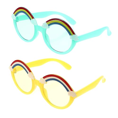 TOVINANNA 2Paare Cartoon Sonnenbrillen Rahmen mit Regenbogen Design für Jungen Fotorequisiten für Partys TOVINANNA 2Paare Cartoon Sonnenbrillen Rahmen mit Regenbogen Design für Jungen Fotorequisiten für Partys von TOVINANNA