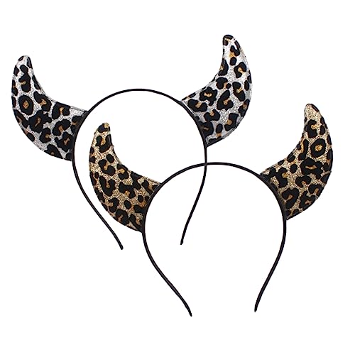 TOVINANNA 2St Band Ochse Kostüm Dämonenhorn Cosplay-Stirnbänder tierische Partyhüte leopard haarreif leoparden haarreif Haarschmuck für Mädchen Stirnbänder für Damen frauen kopfschmuck Stoff TOVINANNA 2St Band Ochse Kostüm Dämonenhorn Cosplay-Stirnbänder tierische Partyhüte leopard haarreif leoparden haarreif Haarschmuck für Mädchen Stirnbänder für Damen frauen kopfschmuck Stoff von TOVINANNA