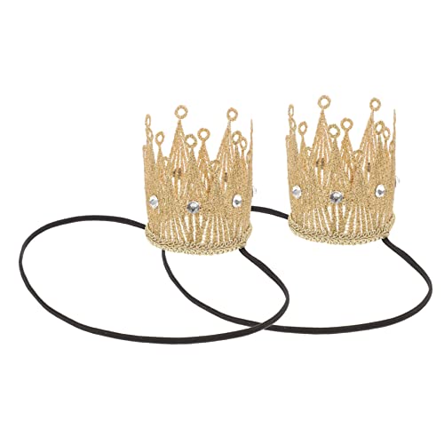TOVINANNA 2Stücke Klassische Prinzessinnenkrone für Goldene für Geburtstagsfeiern Cosplay Halloween und Besondere Anlässe Haaraccessoires für Mädchen von TOVINANNA