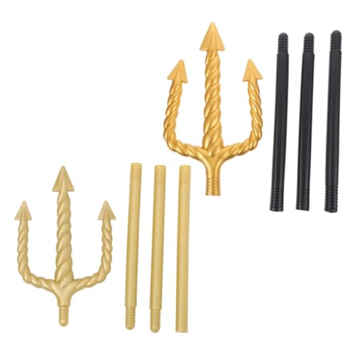 TOVINANNA 2pcs Devil Fork Prop Demon Fork Cosplay Accessoire Für Halloween Party Erwachsene Trident Pitchfork Kostüm Für Männer, Für King Devil Kostüme von TOVINANNA