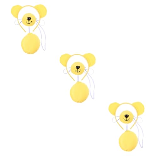 TOVINANNA 3 Sätze Waschbär -Stirnband -Set Waschbärohren Stirnband Bärenohren Haarband Bärenschwanz Cosplay Ohrenstirnband Kindergartenkostüm Waschbär Kostüm Plastik Yellow TOVINANNA 3 Sätze Waschbär -Stirnband -Set Waschbärohren Stirnband Bärenohren Haarband Bärenschwanz Cosplay Ohrenstirnband Kindergartenkostüm Waschbär Kostüm Plastik Yellow von TOVINANNA