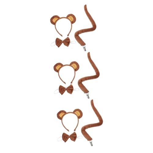 TOVINANNA 3 Sets Bär Ohr Kopfschmuck Stirnband Kostüme Tier Cosplay Bär Kostüm Plüsch TOVINANNA 3 Sets Bär Ohr Kopfschmuck Stirnband Kostüme Tier Cosplay Bär Kostüm Plüsch von TOVINANNA