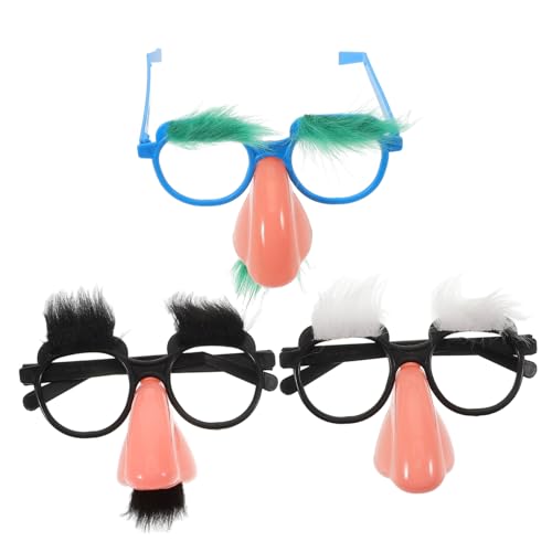 TOVINANNA 3 Stück Lustige Requisitenbrille Halloween Dame Bärte googeln bärtig Brille mit Nase und Schnurrbart für Erwachsene lustige brillen lustige sonnenbrille für erwachsene Plastik TOVINANNA 3 Stück Lustige Requisitenbrille Halloween Dame Bärte googeln bärtig Brille mit Nase und Schnurrbart für Erwachsene lustige brillen lustige sonnenbrille für erwachsene Plastik von TOVINANNA