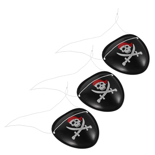 TOVINANNA 3 Stück Piraten-Augenbinde Eyepatch für Erwachsene Piraten-Augenklappen für Piraten-Augenklappen für Erwachsene Augenklappe Piraten-Augenmasken Plastik Schwarz TOVINANNA 3 Stück Piraten-Augenbinde Eyepatch für Erwachsene Piraten-Augenklappen für Piraten-Augenklappen für Erwachsene Augenklappe Piraten-Augenmasken Plastik Schwarz von TOVINANNA