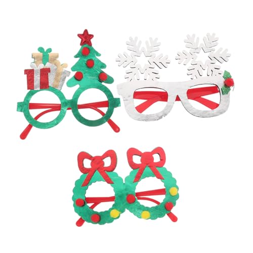 TOVINANNA 3 Stück Teiliges Weihnachtsbrillen Schneeflocken Weihnachtsbaum-design Festliche Silhouetten Langlebige Fasern als Partydekoration und Neujahrsfeier-accessoires TOVINANNA 3 Stück Teiliges Weihnachtsbrillen Schneeflocken Weihnachtsbaum-design Festliche Silhouetten Langlebige Fasern als Partydekoration und Neujahrsfeier-accessoires von TOVINANNA