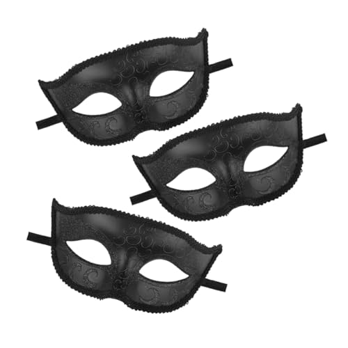 TOVINANNA 3 Stück Vintage Maske Retro Halbgesichtsmaske für Karneval Maskenball und Halloween Cosplay Requisite Stabilem TOVINANNA 3 Stück Vintage Maske Retro Halbgesichtsmaske für Karneval Maskenball und Halloween Cosplay Requisite Stabilem von TOVINANNA