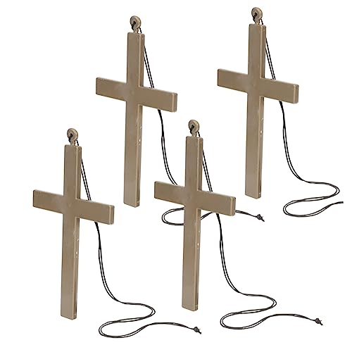 TOVINANNA 4 Stück Cross Accessoires Halloween -party -requisite Kruzifix Mönch Nonne Kopfbedeckung Priester Cosplay Kostüm Zubehör Für Priesterkostüme Kreuzen Halskette Plastik Schokolade TOVINANNA 4 Stück Cross Accessoires Halloween -party -requisite Kruzifix Mönch Nonne Kopfbedeckung Priester Cosplay Kostüm Zubehör Für Priesterkostüme Kreuzen Halskette Plastik Schokolade von TOVINANNA