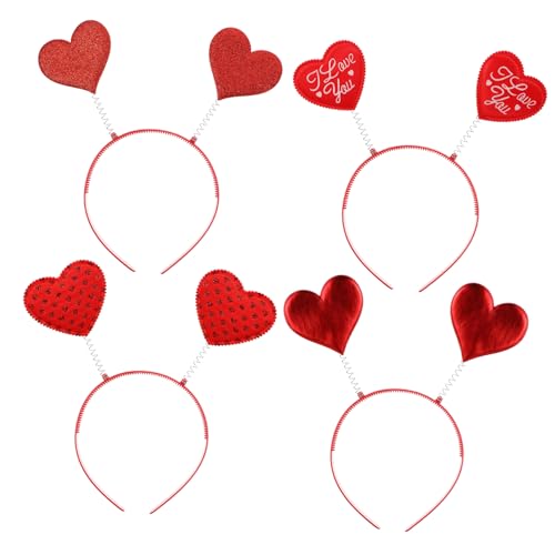 TOVINANNA 4 Stück Teiliges Herz Stirnband für Valentinstag Niedliche Haar Accessoires für Kostümpartys Karneval und Feiertagsfeiern Rotes Love Haarband für TOVINANNA 4 Stück Teiliges Herz Stirnband für Valentinstag Niedliche Haar Accessoires für Kostümpartys Karneval und Feiertagsfeiern Rotes Love Haarband für von TOVINANNA