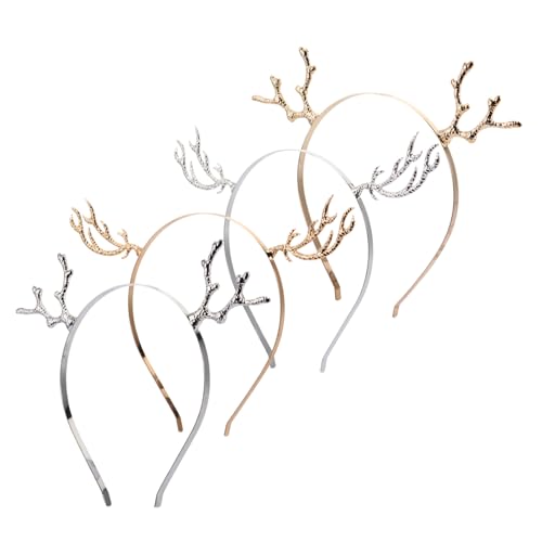 TOVINANNA 4 Stück Teiliges Weihnachts Haarband mit Klassischen Rentiergeweihen aus Metalllegierung Festlicher Kopfschmuck für Weihnachten Karneval Kostümparty und Festliche Anlässe TOVINANNA 4 Stück Teiliges Weihnachts Haarband mit Klassischen Rentiergeweihen aus Metalllegierung Festlicher Kopfschmuck für Weihnachten Karneval Kostümparty und Festliche Anlässe von TOVINANNA