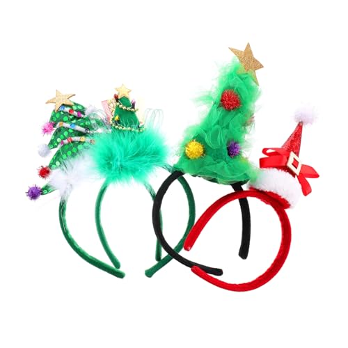 TOVINANNA 4 Stück Teiliges Weihnachts Haarreif für Festliche Xmas Kopfbedeckungen mit Weihnachtsbaum und Weihnachtsmützen Leichter Bequemer Haarschmuck für Party Karneval und TOVINANNA 4 Stück Teiliges Weihnachts Haarreif für Festliche Xmas Kopfbedeckungen mit Weihnachtsbaum und Weihnachtsmützen Leichter Bequemer Haarschmuck für Party Karneval und von TOVINANNA