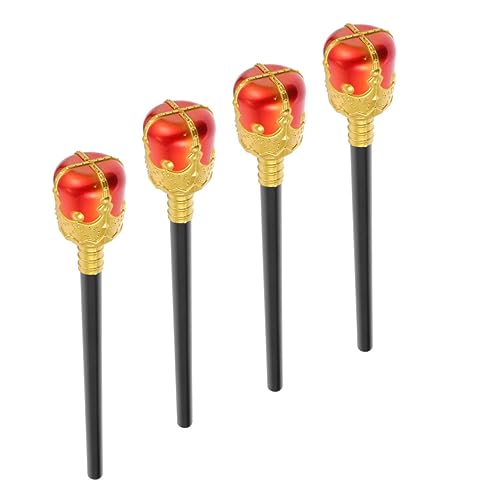 TOVINANNA 4 Stück Zauberstab Halloween Kostüm Requisite Magischer Scepter für Cosplay Bühnenaufführungen Farblich Zufällig Robust Leicht zu Halten Zufällige Farbe von TOVINANNA
