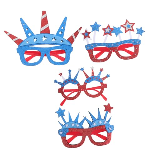 TOVINANNA 4 Teiliges Unabhängigkeitstag Feiertagsbrillen Set Patriotische Dekorationen Patriotische Brillen Sterne Sonnenbrillen Patriotische Party Dekorationen Selfie Requisiten TOVINANNA 4 Teiliges Unabhängigkeitstag Feiertagsbrillen Set Patriotische Dekorationen Patriotische Brillen Sterne Sonnenbrillen Patriotische Party Dekorationen Selfie Requisiten von TOVINANNA