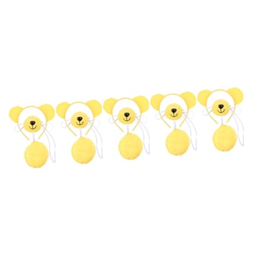TOVINANNA 5 Sätze Waschbär -stirnband -set Kostüm Kopfbedeckungen Mit Waschbärohren Süße Stirnbänder Bärenohren Haarband Ohrenstirnband Ohren Stirnband Yellow Stoff TOVINANNA 5 Sätze Waschbär -stirnband -set Kostüm Kopfbedeckungen Mit Waschbärohren Süße Stirnbänder Bärenohren Haarband Ohrenstirnband Ohren Stirnband Yellow Stoff von TOVINANNA