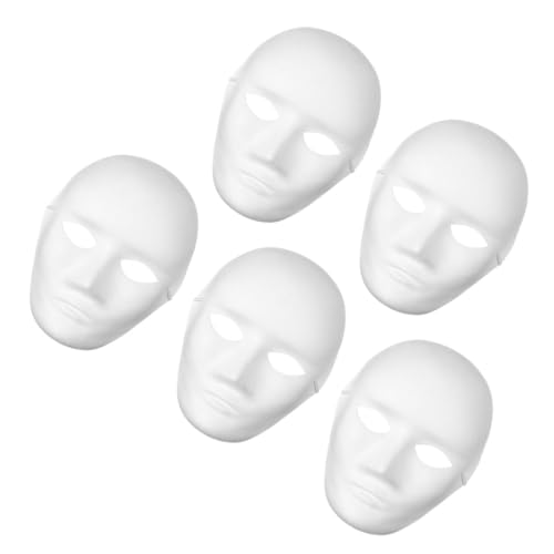 TOVINANNA 5 Stück Weiße Leere Maske Unbemalte Bastelmaske Diy Bemalbare Maske Diy Maskerade -masken Unbemalte Masken Selber Machen Maskerade-maske Masse Weiße Kostümmaske Weiß Papier TOVINANNA 5 Stück Weiße Leere Maske Unbemalte Bastelmaske Diy Bemalbare Maske Diy Maskerade -masken Unbemalte Masken Selber Machen Maskerade-maske Masse Weiße Kostümmaske Weiß Papier von TOVINANNA