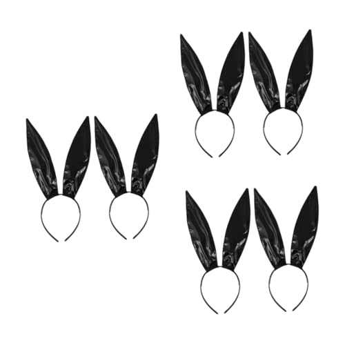 TOVINANNA 6 Stck. Teiliges Halloween Stirnband mit Schwarzen Hasenohren aus Künstlichem Material Leichtes Bunny Ear Headband für Damen Bequemes Party und Cosplay Accessoire für Fotos und TOVINANNA 6 Stck. Teiliges Halloween Stirnband mit Schwarzen Hasenohren aus Künstlichem Material Leichtes Bunny Ear Headband für Damen Bequemes Party und Cosplay Accessoire für Fotos und von TOVINANNA