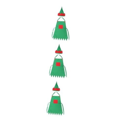 TOVINANNA 6 Stck. Weihnachtskostüm Set Teilig Erwachsene Grüne Weihnachtswichtel Schürze mit Filzhut Festliche Küchenverkleidung für Weihnachtsfeier Familien Spaß TOVINANNA 6 Stck. Weihnachtskostüm Set Teilig Erwachsene Grüne Weihnachtswichtel Schürze mit Filzhut Festliche Küchenverkleidung für Weihnachtsfeier Familien Spaß von TOVINANNA