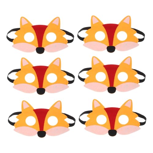 TOVINANNA 6 Stück Fuchs Halbmaske Filz Teiliges für Halloween und Kostümpartys Tiermaske für Cosplay Vielseitig Einsetzbar Verkleidung für Geburtstagsfeiern und Besondere Anlässe TOVINANNA 6 Stück Fuchs Halbmaske Filz Teiliges für Halloween und Kostümpartys Tiermaske für Cosplay Vielseitig Einsetzbar Verkleidung für Geburtstagsfeiern und Besondere Anlässe von TOVINANNA