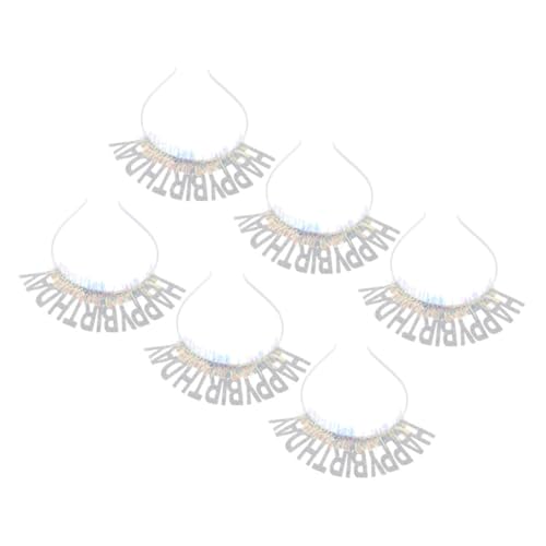TOVINANNA 6 Stück Glitzernde Kopfband für Mädchen und Partys Geburtstagshaaraccessoires Weiß mit Tinsel TOVINANNA 6 Stück Glitzernde Kopfband für Mädchen und Partys Geburtstagshaaraccessoires Weiß mit Tinsel von TOVINANNA