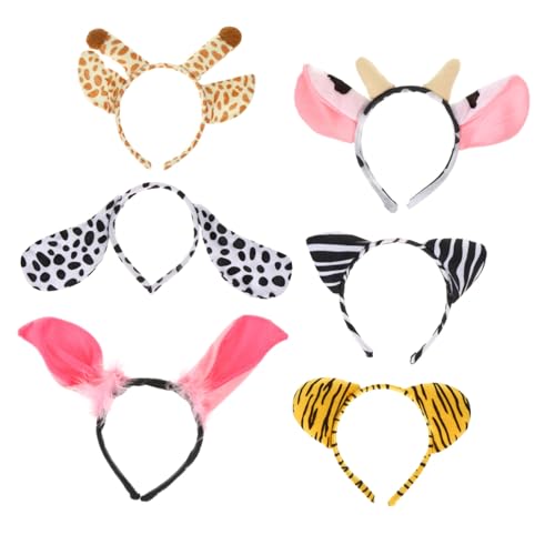 TOVINANNA 6 Stück Teiliges Tierkopf haarreif Weichem Kurzplüsch Elastisch und Langlebig Cartoon design für Jungen Mädchen für Kostümparty Karneval Cosplay und Themenfeiern TOVINANNA 6 Stück Teiliges Tierkopf haarreif Weichem Kurzplüsch Elastisch und Langlebig Cartoon design für Jungen Mädchen für Kostümparty Karneval Cosplay und Themenfeiern von TOVINANNA