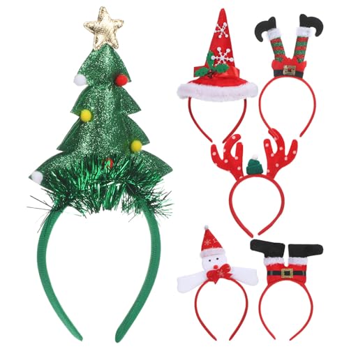 TOVINANNA 6 Stück Teiliges Weihnachts Haarreif Vielseitige Designs mit Rentiergeweih und Weihnachtsbaum Leichte Bequeme Festtags Accessoires für Frauen und Geeignet für Weihnachtsfeiern und TOVINANNA 6 Stück Teiliges Weihnachts Haarreif Vielseitige Designs mit Rentiergeweih und Weihnachtsbaum Leichte Bequeme Festtags Accessoires für Frauen und Geeignet für Weihnachtsfeiern und von TOVINANNA