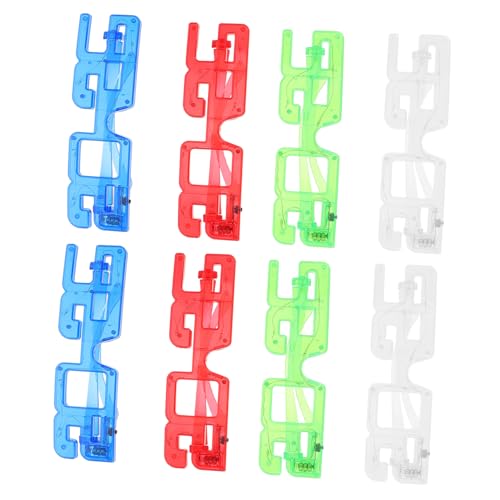 TOVINANNA 8 Stück Teiliges LED Year Eyewear Leuchtende Kunststoff Brillen mit Hellen Leds Langlebige Batterien Bunte Partybrillen für Silvester und Abschlussfeiern Vielseitige Farbauswahl von TOVINANNA