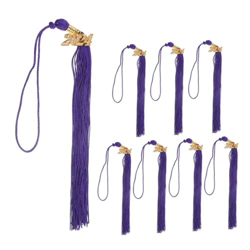 TOVINANNA 8 Stück Zubehör für Abschlusskappen 2024 Abschlussquasten Party Absolventenkappen Hochzeit Abschlussschmuck 2024 Abschlussmütze 2024 mit Quaste Metall Violett TOVINANNA 8 Stück Zubehör für Abschlusskappen 2024 Abschlussquasten Party Absolventenkappen Hochzeit Abschlussschmuck 2024 Abschlussmütze 2024 mit Quaste Metall Violett von TOVINANNA