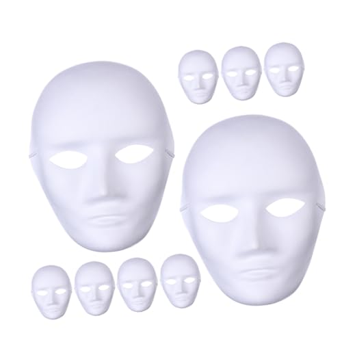 TOVINANNA 9Stücke DIY Papiermasken Für Teiliges Leere Unbemalte Masken Gestalten Für Handwerksprojekte Gastgeschenke Maskerade Geburtstagsfeiern von TOVINANNA
