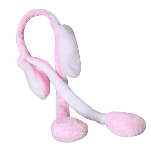 TOVINANNA Beweglicher Hasenohren Haarreif Für ädchen üsch Bunny Kopfband Mit Aufstellbaren Ohren Für Karneval Fasching Und Foto Requisiten Pink Und von TOVINANNA