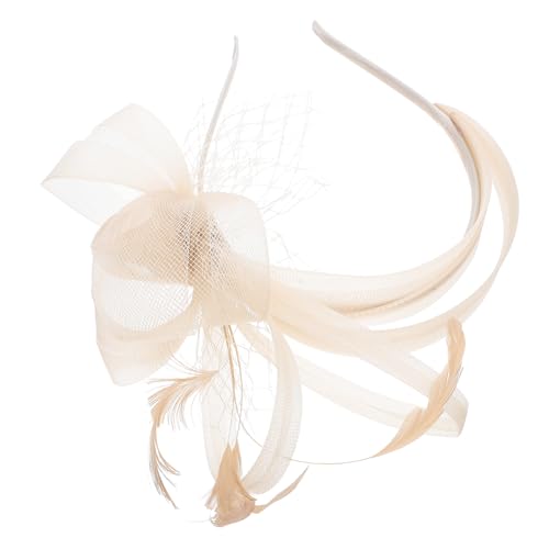TOVINANNA Damen Feder Stirnband Champagner Leicht Flapper Headpiece Eleganter Haarschmuck Für Karneval Party Fasching Mottoparty TOVINANNA Damen Feder Stirnband Champagner Leicht Flapper Headpiece Eleganter Haarschmuck Für Karneval Party Fasching Mottoparty von TOVINANNA