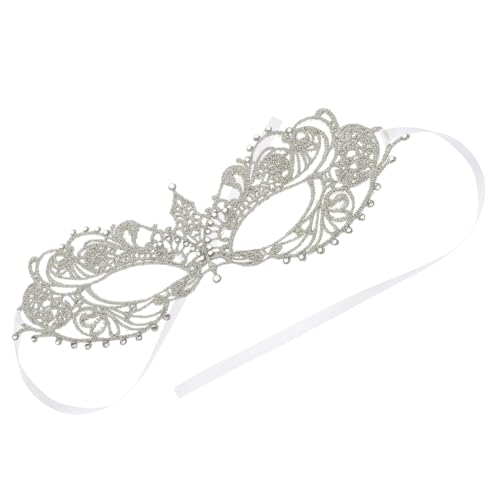 TOVINANNA Damen Spitzenmaske mit Filigranem Spitzen-design und Funkelnden Details Dekorative Tanz Maskerade-maske für Halloween Karneval Ball Kostümpartys von TOVINANNA