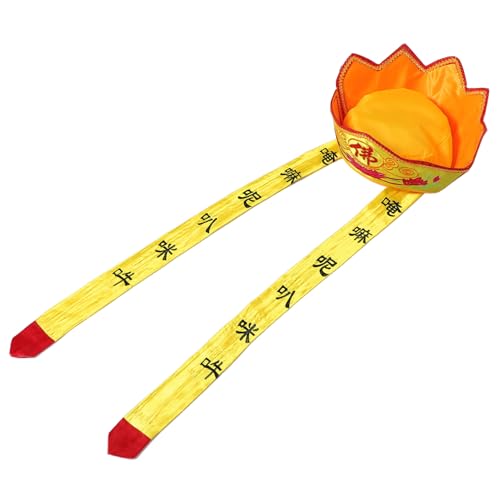 TOVINANNA Faltbarer Buddha Hut für Cosplay und Bühnenaufführungen Dekorativer Mönchshut mit Stilvollem Design für Festivals und Kostümpartys Kopfgröße TOVINANNA Faltbarer Buddha Hut für Cosplay und Bühnenaufführungen Dekorativer Mönchshut mit Stilvollem Design für Festivals und Kostümpartys Kopfgröße von TOVINANNA