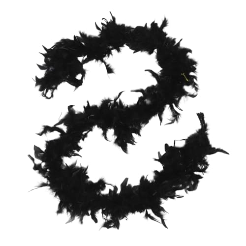 TOVINANNA Feder-Accessoire Kostümfedern Dekorationsfedern Federn Dekoration Dekorative Schwarzfedern Halloween wirft DIY Basteldekoration Halloween Kostümzubehör Hühnerfeder Black von TOVINANNA