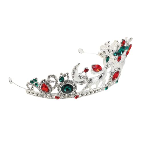 TOVINANNA Festliche Rehgeweih Krone Silber mit Schneeflocken Strassbesetztes Braut-haaraccessoire für Hochzeit Geburtstag Halloween und Party Stilvolles Winter-headpiece Geschenkverpackung von TOVINANNA