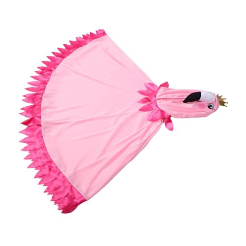TOVINANNA Flamingo -leistungskostüm Umhang Mit Kapuze Flamingo-kostüm Unisex-halloween-umhang Maskenkostüme Für Frauen Karnevalsumhang Weihnachtskostümumhang Flamingo Kostümzubehör Tuch Rosy von TOVINANNA