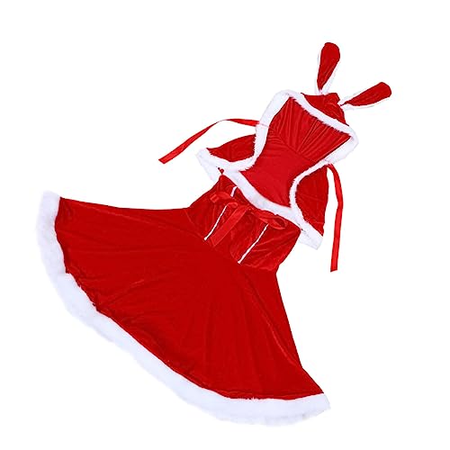 TOVINANNA Fluffiger Hasen Kostüm Damen Performance Kurzrock mit Kuscheligem Schal und Langen Ohren Bühnenoutfit für Karneval Festliche Partys und Neujahrsfeiern Xl TOVINANNA Fluffiger Hasen Kostüm Damen Performance Kurzrock mit Kuscheligem Schal und Langen Ohren Bühnenoutfit für Karneval Festliche Partys und Neujahrsfeiern Xl von TOVINANNA