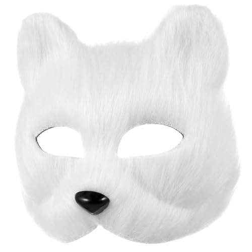 TOVINANNA Fox Half Face Mask für Halloween und Karneval DIY Tiermaske Leicht Robust für Kostümparty und Kreative Bastelprojekte Unbedruckt für Rollenspiele TOVINANNA Fox Half Face Mask für Halloween und Karneval DIY Tiermaske Leicht Robust für Kostümparty und Kreative Bastelprojekte Unbedruckt für Rollenspiele von TOVINANNA