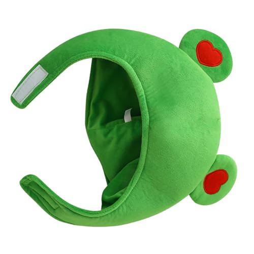 TOVINANNA Frosch Kopfbedeckung Plüsch Hut für Tierohren Headband für Halloween Weihnachten Karneval Cosplay Leicht Tragbar für Freunde Familie von TOVINANNA