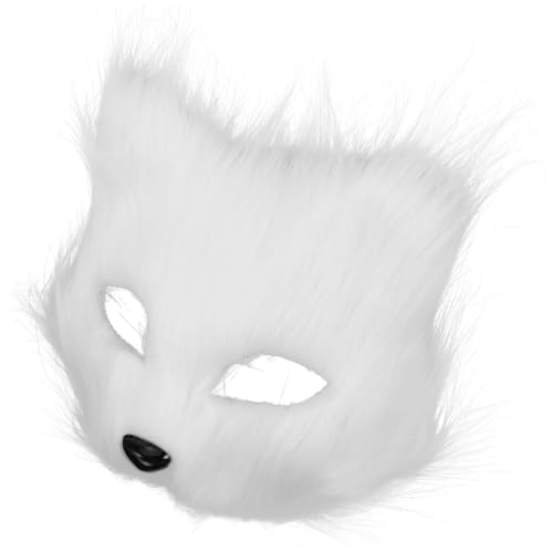 TOVINANNA Fuchs Maske für Halloween Realistische Tiermaske für Frauen Halbe Gesichtsbedeckung Cosplay Kostümzubehör Langlebig für Karneval Partys von TOVINANNA