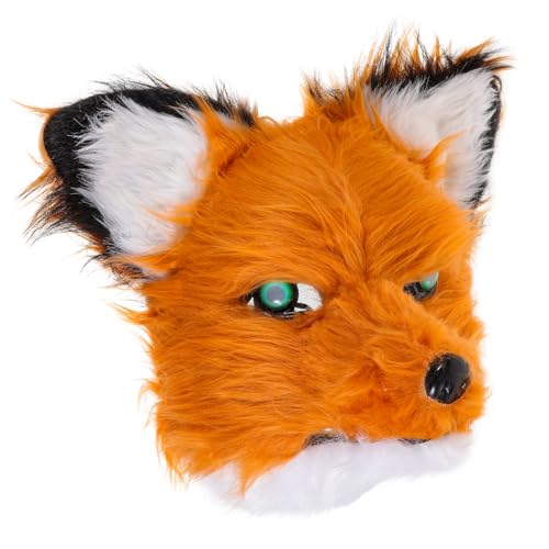 TOVINANNA Furry Wolf Mask Lustige Karnevalmaske mit Beweglichem für Halloween Cosplay für Partys Besondere Anlässe für Erwachsene Teenager von TOVINANNA