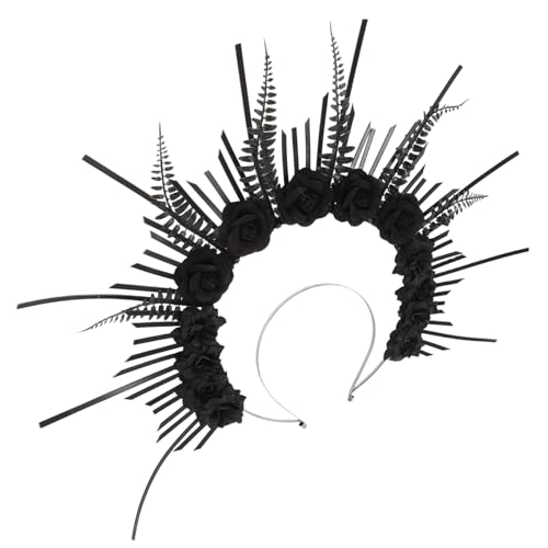 TOVINANNA Gothic-Haarschmuck haarschmuck für damen Lolita-Stirnband gotische Krone lolita kopfschmuck Plastik Black TOVINANNA Gothic-Haarschmuck haarschmuck für damen Lolita-Stirnband gotische Krone lolita kopfschmuck Plastik Black von TOVINANNA