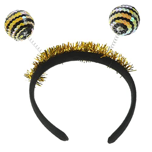 TOVINANNA Halloween Haarreif mit Pailletten Biene Kugel Lustiger Karneval Kopfschmuck für Erwachsene Modisches Cosplay Haarband für Halloween Party Hochzeit und Geburtstag von TOVINANNA