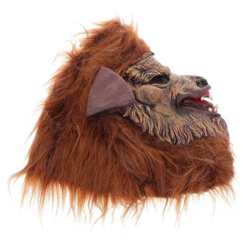 TOVINANNA Halloween Werwolfmaske für Erwachsene Realistische Vollkopfmaske Vinyl mit Atmungsaktiven Belüftungsöffnungen für Cosplay Partys und Maskenbälle von TOVINANNA