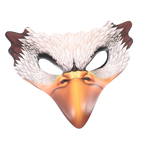 TOVINANNA weiße Adlermaske Halloween-Tiermaske Adler Kostüm Adlerkopfmaske Tiere Maske Vogel Maske Maskerade-Maske dekorative Maske lustige Maske bilden Vögel Zubehör Requisiten 3d Haube Pu von TOVINANNA