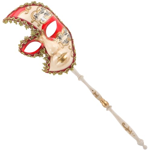 TOVINANNA Handgehaltene Maskerade Maske Vintage Stil Delikate Party Halbgesichtsmaske Halloween Kostüm Accessoire für Damen und Herren Karneval Verkleidung von TOVINANNA