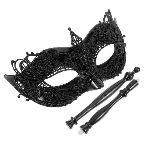 TOVINANNA Handheld Damen Maske Spitze für Maskenball Halloween Karneval Elegantes Kostümzubehör für Partys und Besondere Anlässe von TOVINANNA