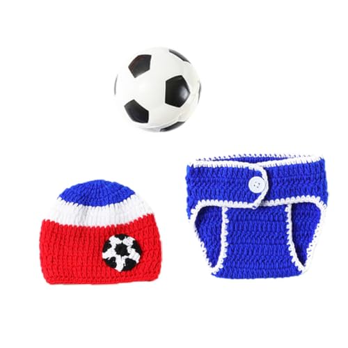 TOVINANNA Handstrick Shorts Hut Fußball Outfit für Neugeborene Kreatives Fotokostüm für Monate Alte für Fotoshootings TOVINANNA Handstrick Shorts Hut Fußball Outfit für Neugeborene Kreatives Fotokostüm für Monate Alte für Fotoshootings von TOVINANNA